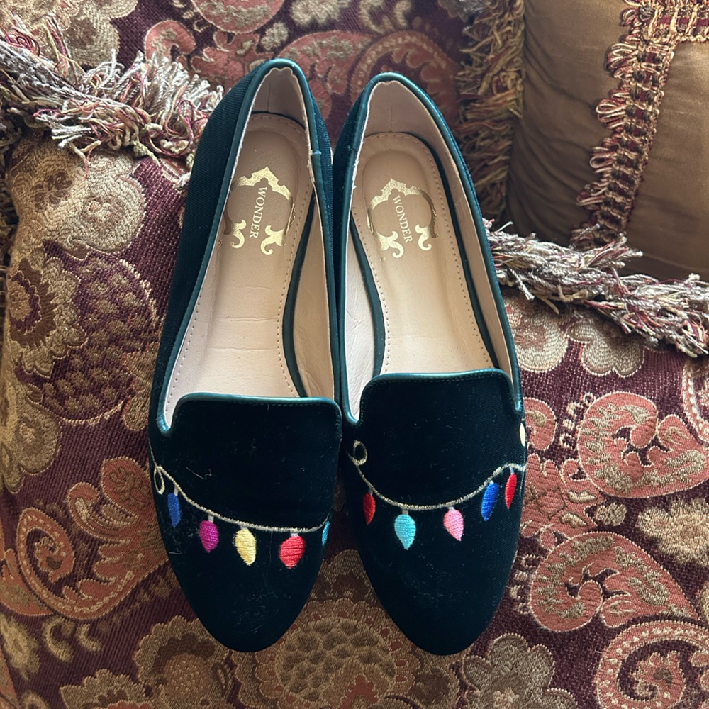 C. Wonder Christmas Lights Conversational Flats, Size 6